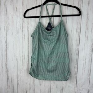 Prana Green Striped Women's Top